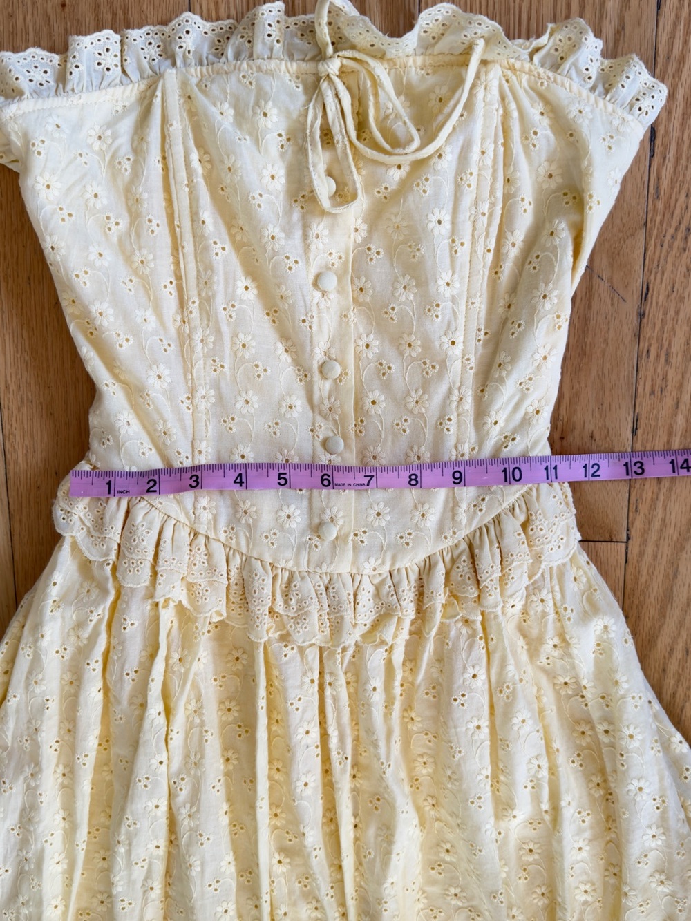Altar'd State Lindsey Yellow Eyelet Ruffle Dress - Picture 3 of 9
